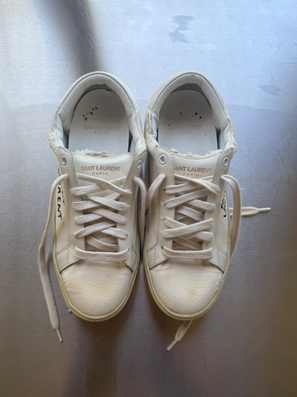 Saint Laurent Embroidered Sneakers - Size 39 - Picture 2 of 6